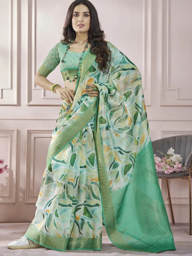 Floral Party Wear Saree – 1
